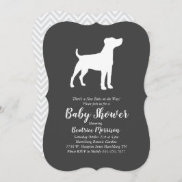 Jack Russell Terrier Dog Baby shower Kaart