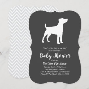 Jack Russell Terrier Dog Baby shower Kaart