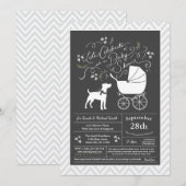 Jack Russell Terrier Dog Baby shower Kaart (Voorkant / Achterkant)