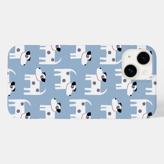 Jack Russell Terrier Dog Blue Case-Mate iPhone Case (Achterkant (horizontaal))