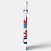 Jack Russell Terrier Dog Blue en Red Geometric Case-Mate iPhone Case (Achterkant / Rechts)