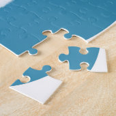 Jack Russell Terrier Dog Blue en Red Geometric Legpuzzel (Zijkant)