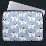 Jack Russell Terrier Dog Blue Laptop Sleeve<br><div class="desc">Een schattig maar pittig Jack Russell Terrier-hondenpatroon op een blauwe achtergrond. Deze mooie kleine jongen worden ook Parson Russell Terriers genoemd.</div>