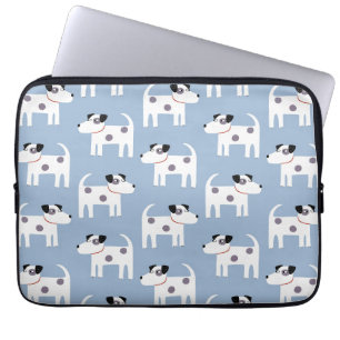 Jack Russell Terrier Dog Blue Laptop Sleeve