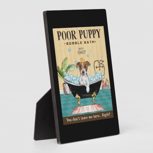 Jack Russell Terrier Dog Bubble Bath Fotoplaat (Zijkant)