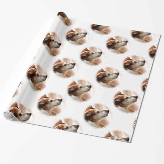 JACK RUSSELL TERRIER DOG CADEAUPAPIER (Uitgerold)