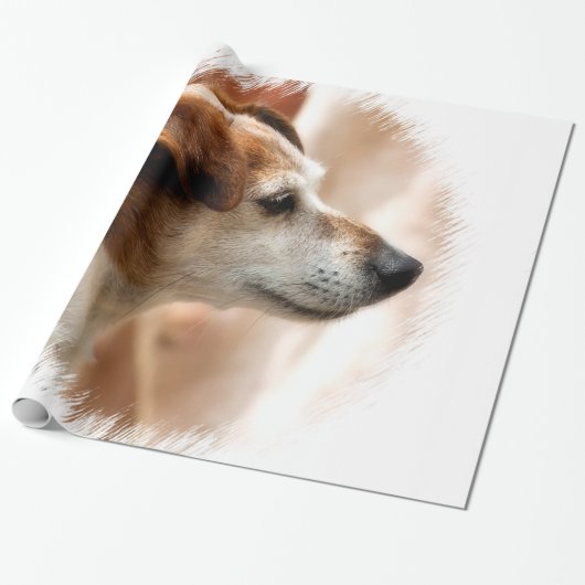 JACK RUSSELL TERRIER DOG CADEAUPAPIER (Uitgerold)