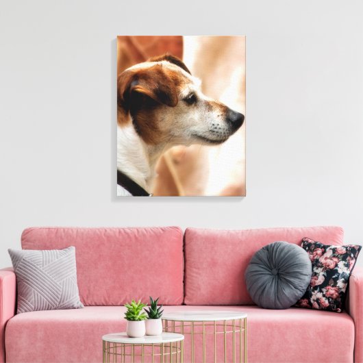 JACK RUSSELL TERRIER DOG CANVAS AFDRUK (Insitu (Woonkamer))