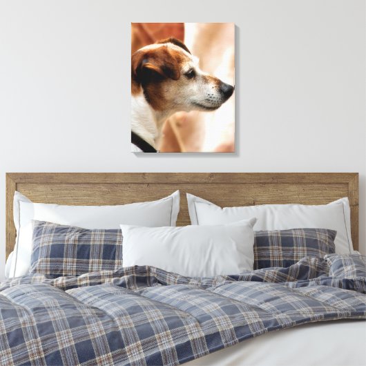 JACK RUSSELL TERRIER DOG CANVAS AFDRUK (Insitu (Slaapkamer))
