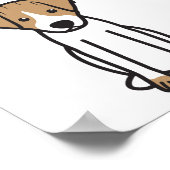 Jack Russell Terrier Dog Cartoon Poster (Hoek)