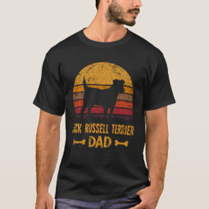 Jack Russell Terrier Dog Dad Retro Fathers T-shirt