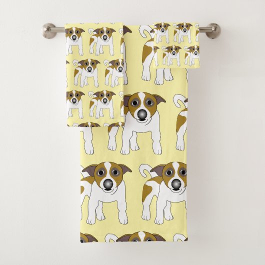 Jack Russell Terrier Dog Design Bad Handdoek (Insitu)