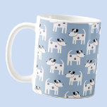 Jack Russell Terrier Dog Design Koffiemok<br><div class="desc">Veel mooie kleine doodsbange honden op een blauwe achtergrond.</div>