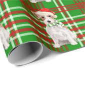 Jack Russell Terrier Dog en Pset Kerstmis Wrapp Cadeaupapier (Rol Hoek)