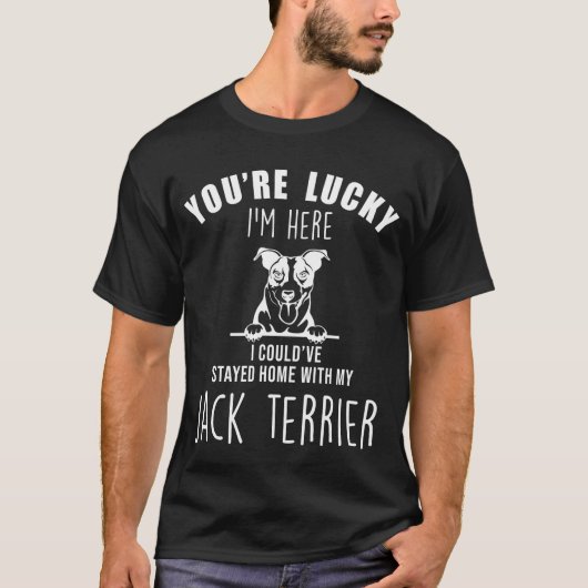 Jack Russell Terrier Dog Funny Gezegde T-shirt (Voorkant)