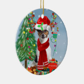 Jack Russell Terrier Dog in Snow-kerstcadeaus Keramisch Ornament (Rechts)