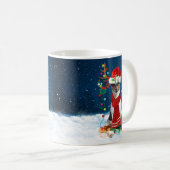 Jack Russell Terrier Dog in Snow-kerstcadeaus Koffiemok (Voorkant rechts)