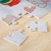 Jack Russell Terrier Dog in Snow-kerstcadeaus Legpuzzel (Zijkant)