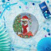 Jack Russell Terrier Dog in Snow-kerstcadeaus Papieren Bordje (Feest)