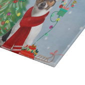 Jack Russell Terrier Dog in Snow-kerstcadeaus Snijplank (Hoek)