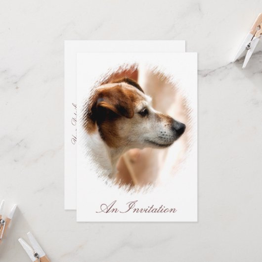 JACK RUSSELL TERRIER DOG KAART (Voorkant / Achterkant in situ)