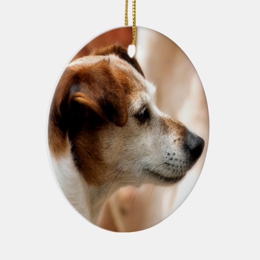 JACK RUSSELL TERRIER DOG KERAMISCH ORNAMENT (Rechts)