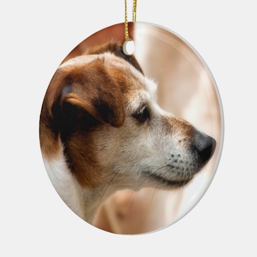 JACK RUSSELL TERRIER DOG KERAMISCH ORNAMENT (Links)