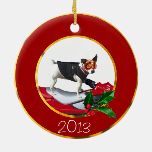 Jack Russell Terrier dog Keramisch Ornament (Achterkant)