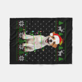 Jack Russell Terrier Dog kerstboomverlichting Fleece Deken (Voorkant (Horizontaal))