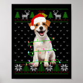 Jack Russell Terrier Dog kerstboomverlichting Poster (Voorkant)