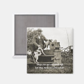 JACK RUSSELL TERRIER DOG MAN LOVE FOTO VAN 1890 MAGNEET (Voorkant / Achterkant)