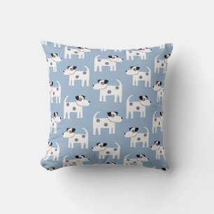 Jack Russell Terrier Dog Pattern Blue Kussen