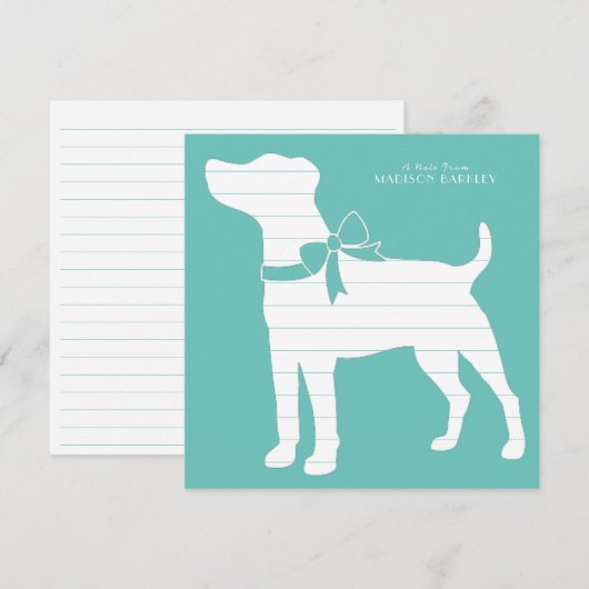 Jack Russell Terrier Dog Puppy Bedankkaart (Voorkant / Achterkant)