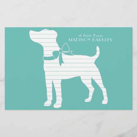 Jack Russell Terrier Dog Puppy Briefpapier (Voorkant)
