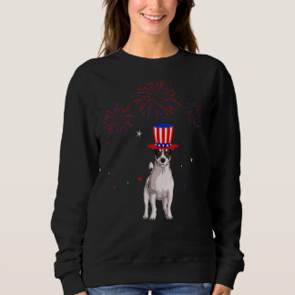 Jack Russell Terrier Dog Red White Blue Fireworks  Trui