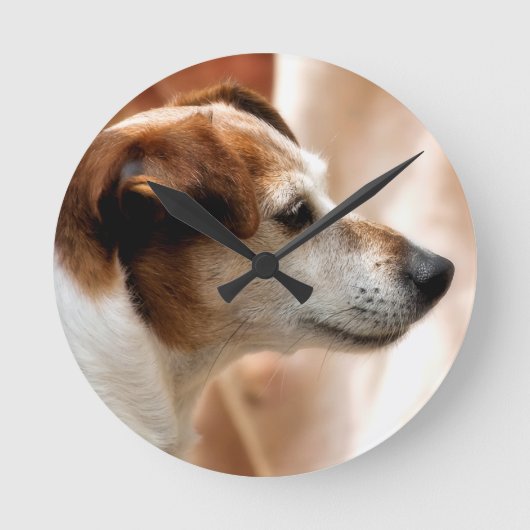 JACK RUSSELL TERRIER DOG RONDE KLOK (Voorkant)