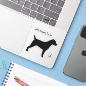 Jack Russell Terrier Dog Silhouette Vinyl Sticker (Laptop met iPhone)