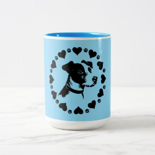 Jack Russell Terrier Dog Tweekleurige Koffiemok