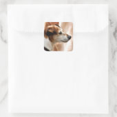 JACK RUSSELL TERRIER DOG VIERKANTE STICKER (Tas)