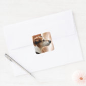 JACK RUSSELL TERRIER DOG VIERKANTE STICKER (Envelop)