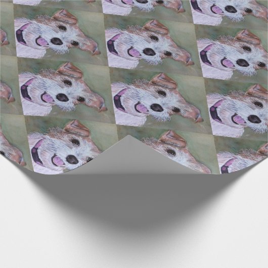 JACK RUSSELL TERRIER DOG WRAPPING PAPER CADEAUPAPIER (Hoek)