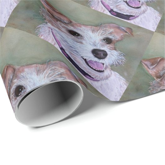 JACK RUSSELL TERRIER DOG WRAPPING PAPER CADEAUPAPIER (Rol Hoek)