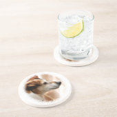 JACK RUSSELL TERRIER DOG ZANDSTEEN ONDERZETTER (Zijkant)