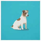 Jack Russell Terrier Dog , zitting Stof (Swatch)
