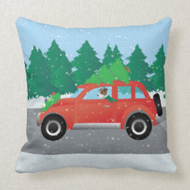 Jack Russell Terrier Driving Car Tree op top Kussen