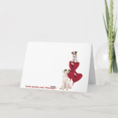 Jack Russell Terrier: een Schattige Valentijn-ontw Feestdagen Kaart (Achterkant)