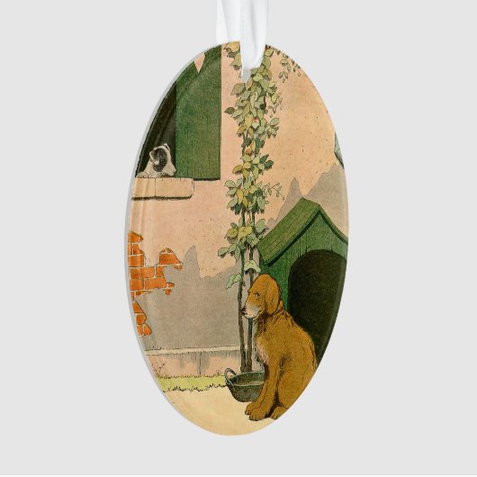 Jack Russell Terrier en Golden Retriever Holiday Ornament (voorkant)