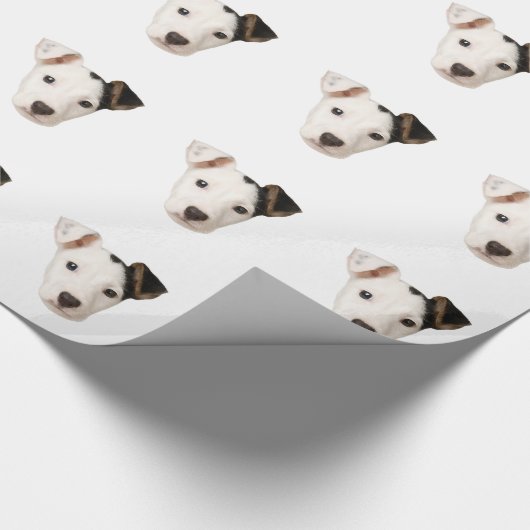 Jack Russell Terrier Face Dog Pet Cadeaupapier (Hoek)