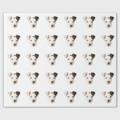 Jack Russell Terrier Face Dog Pet Cadeaupapier (Vlak)