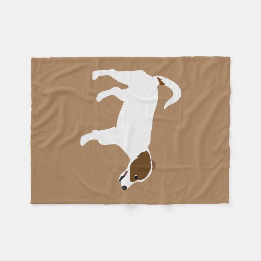 Jack Russell Terrier Fleece Deken (Voorkant (Horizontaal))